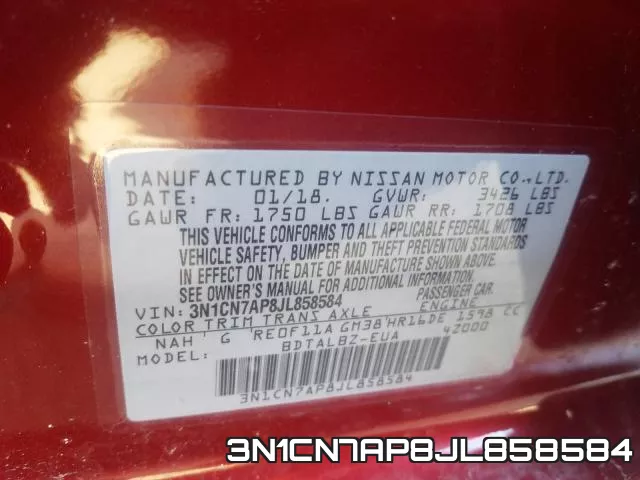 3N1CN7AP8JL858584 фото 2