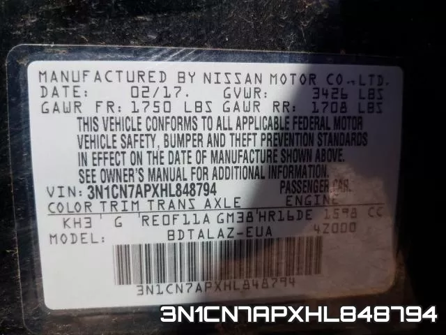 3N1CN7APXHL848794 фото 2