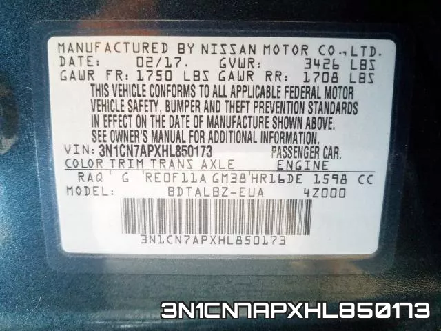 3N1CN7APXHL850173 фото 2