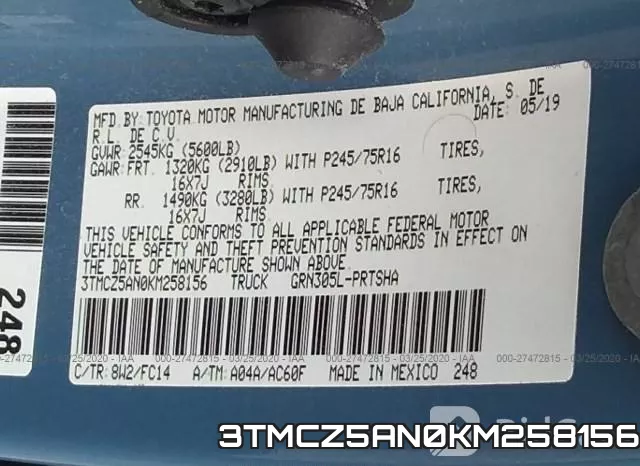 3TMCZ5AN0KM258156 фото 10