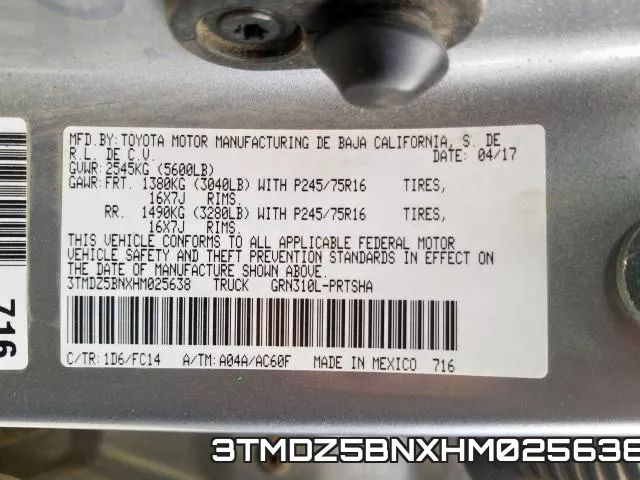 3TMDZ5BNXHM025638 фото 2