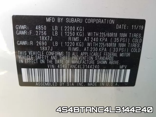 4S4BTANC4L3144240 фото 2