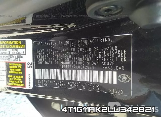 4T1G11AK2LU342821 фото 10