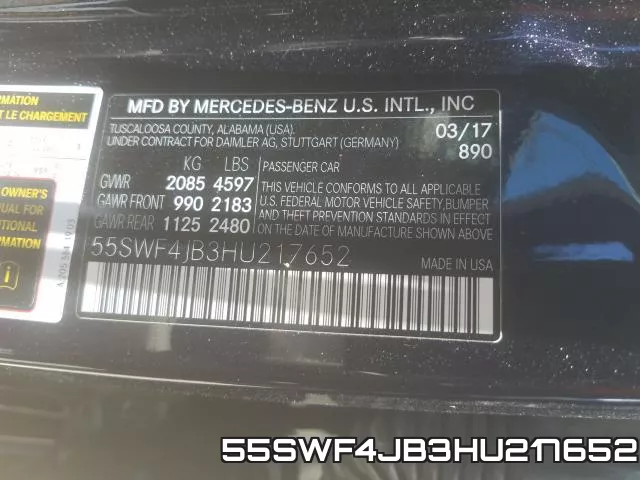 55SWF4JB3HU217652 фото 2