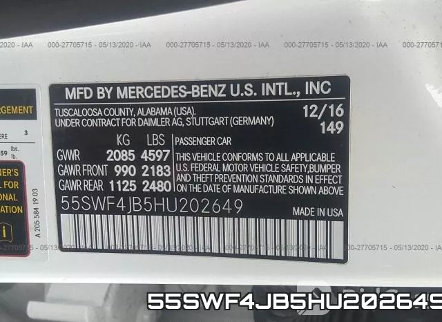 55SWF4JB5HU202649 фото 10