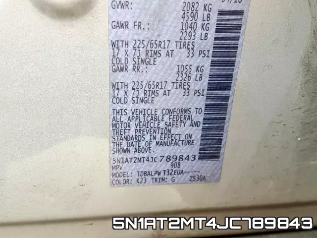 5N1AT2MT4JC789843 фото 2