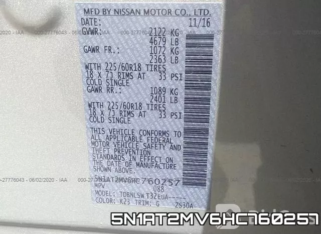 5N1AT2MV6HC760257 фото 10