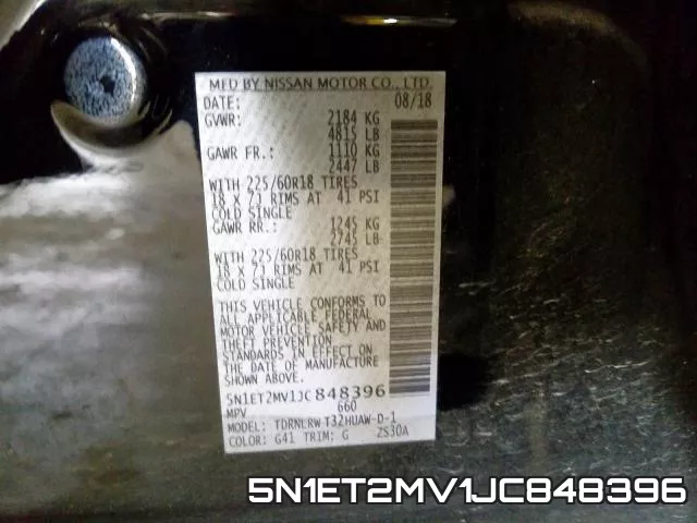 5N1ET2MV1JC848396 фото 2