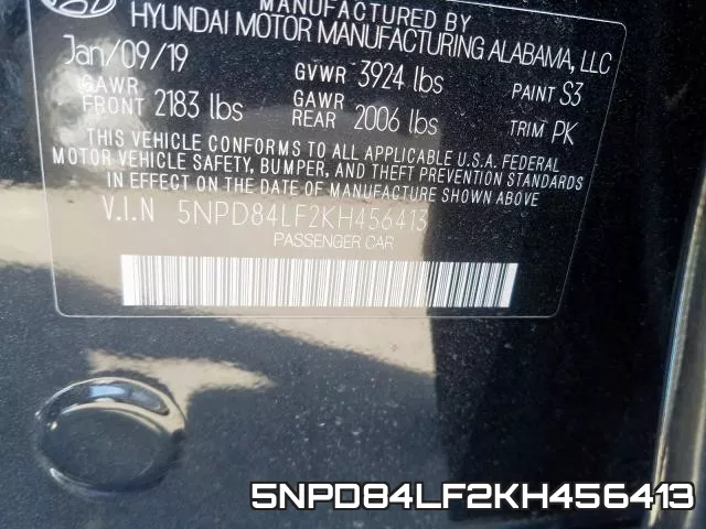 5NPD84LF2KH456413 фото 2