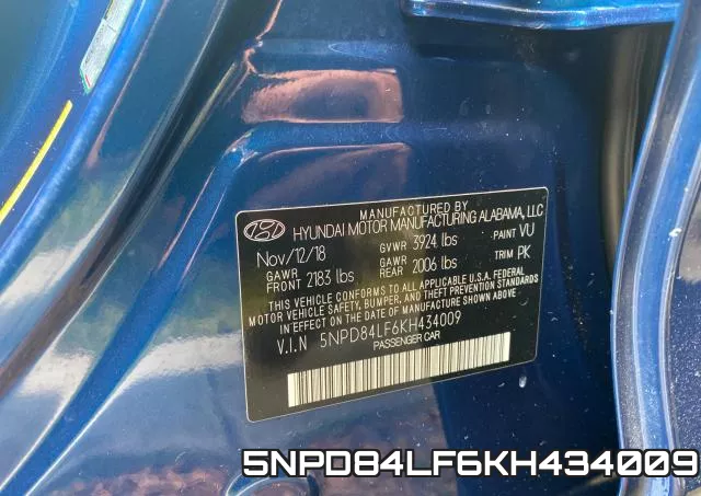 5NPD84LF6KH434009 фото 2