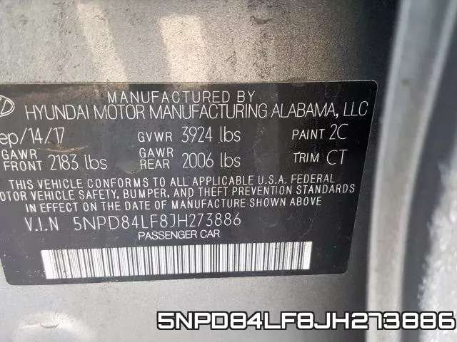 5NPD84LF8JH273886 фото 2