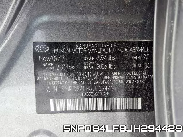 5NPD84LF8JH294429 фото 2