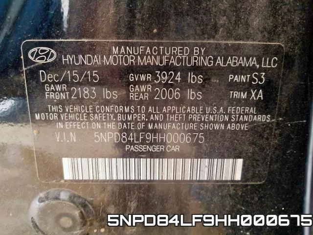 5NPD84LF9HH000675 фото 2
