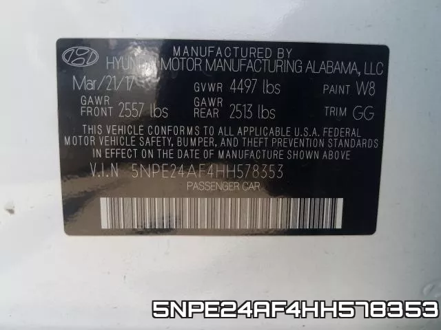 5NPE24AF4HH578353 фото 2