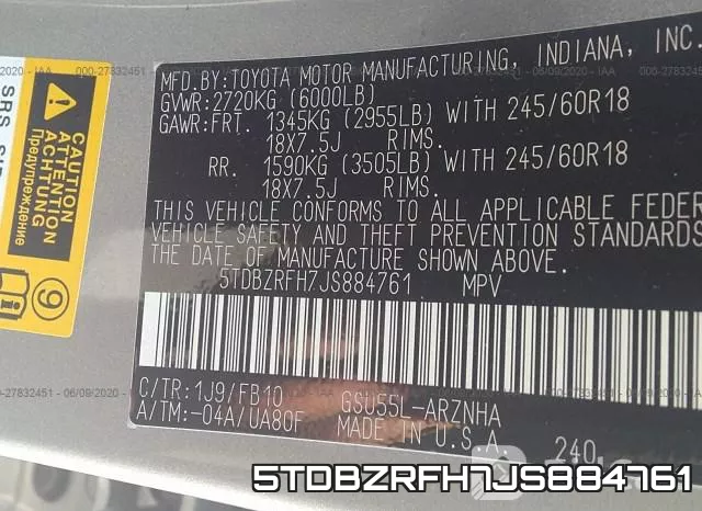 5TDBZRFH7JS884761 фото 10