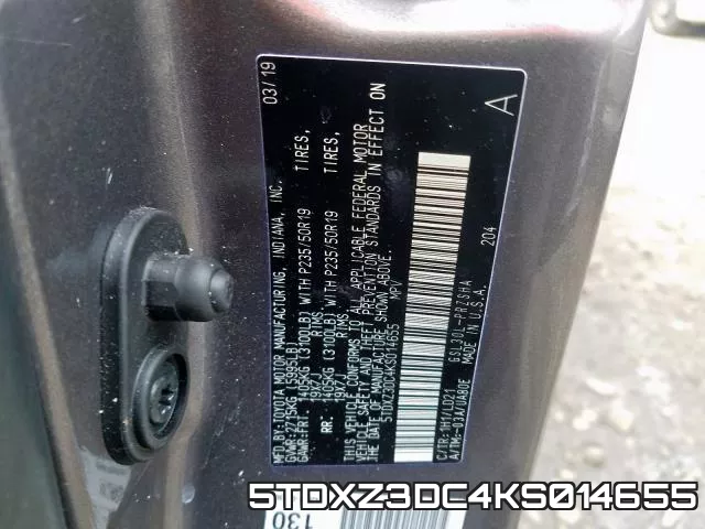 5TDXZ3DC4KS014655 фото 2