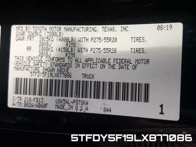 5TFDY5F19LX877086 фото 2