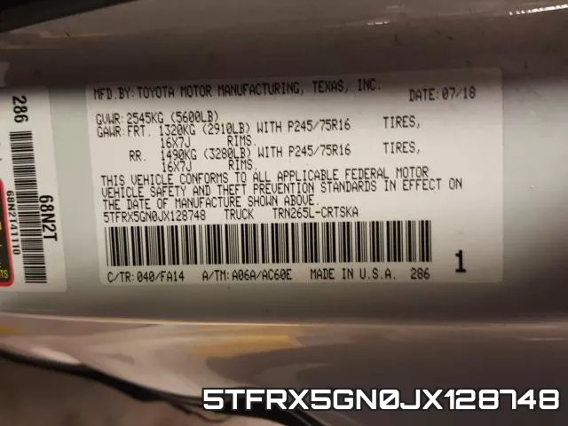 5TFRX5GN0JX128748 фото 2