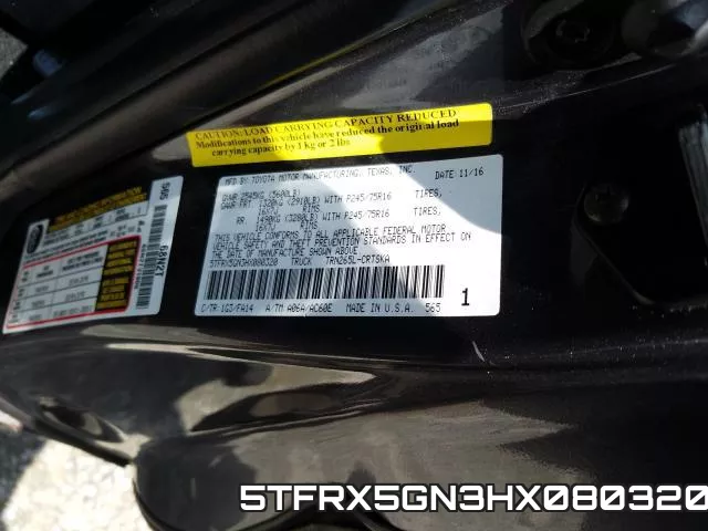 5TFRX5GN3HX080320 фото 2