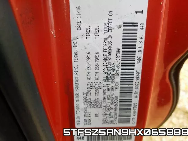 5TFSZ5AN9HX065888 фото 2