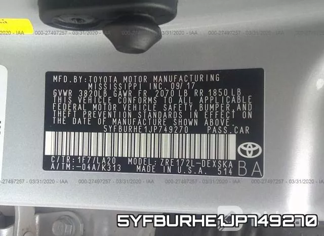 5YFBURHE1JP749270 фото 10