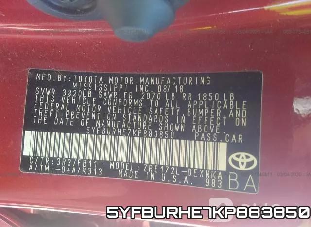 5YFBURHE7KP883850 фото 10