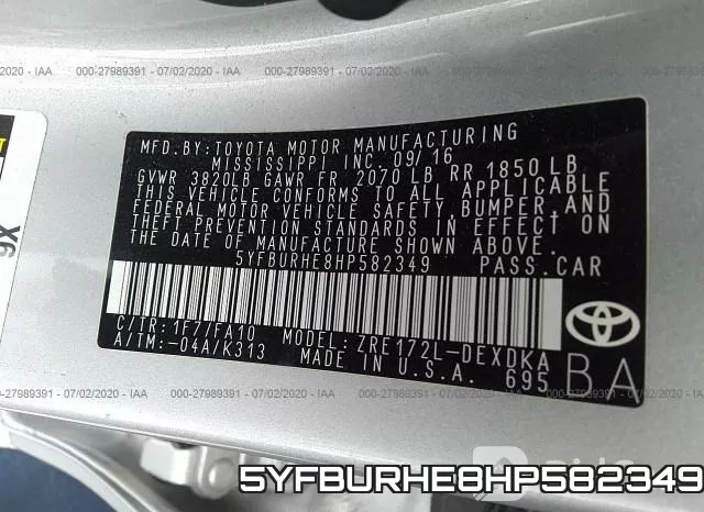 5YFBURHE8HP582349 фото 10
