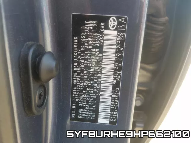 5YFBURHE9HP662100 фото 2