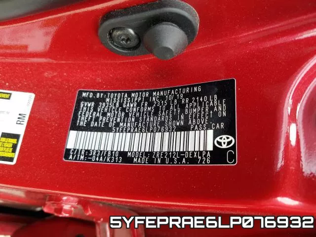 5YFEPRAE6LP076932 фото 2