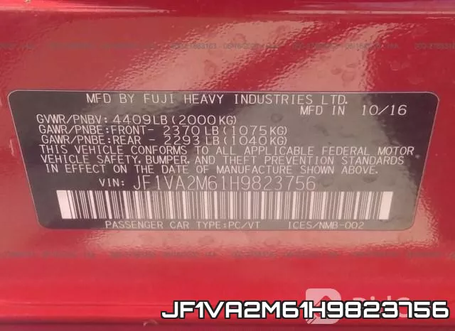 JF1VA2M61H9823756 фото 10