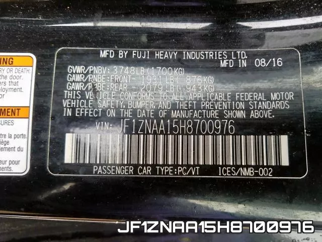 JF1ZNAA15H8700976 фото 2