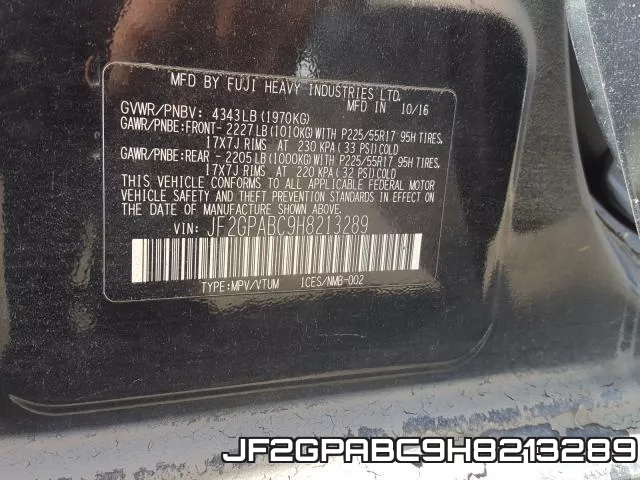 JF2GPABC9H8213289 фото 2