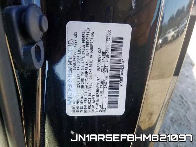 JN1AR5EF8HM821097 фото 2