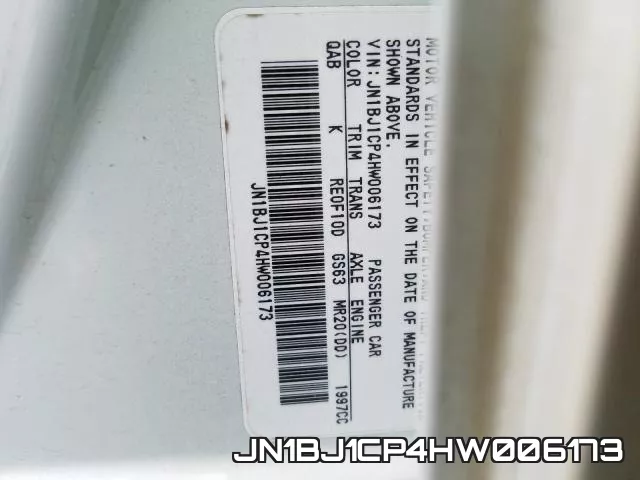 JN1BJ1CP4HW006173 фото 2