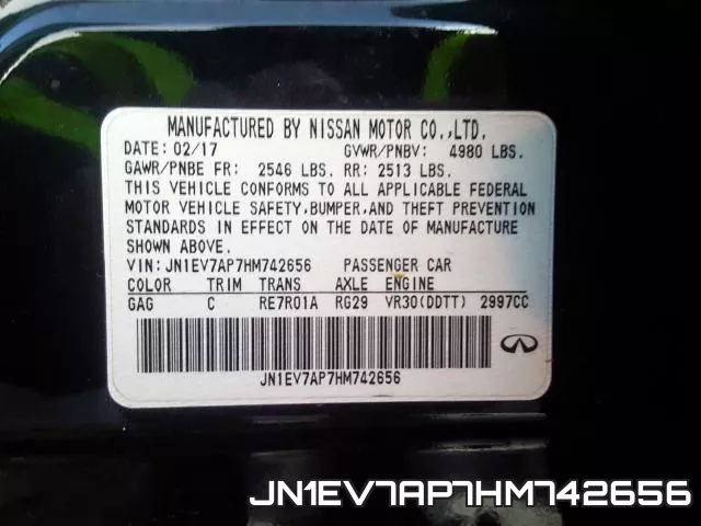 JN1EV7AP7HM742656 фото 2