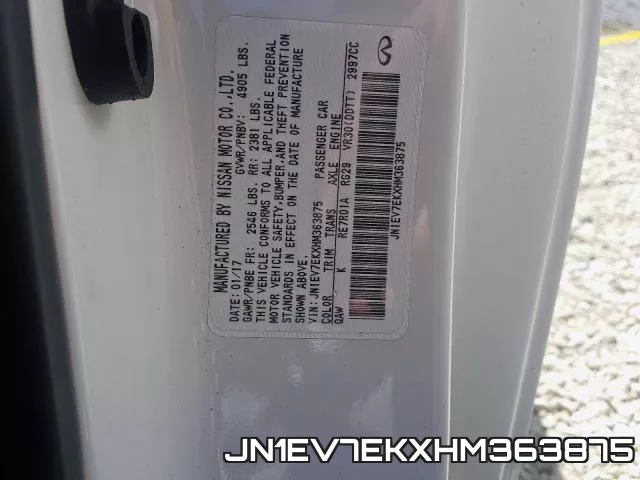 JN1EV7EKXHM363875 фото 2