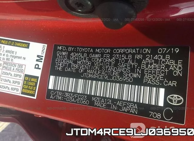 JTDM4RCE9LJ036950 фото 10