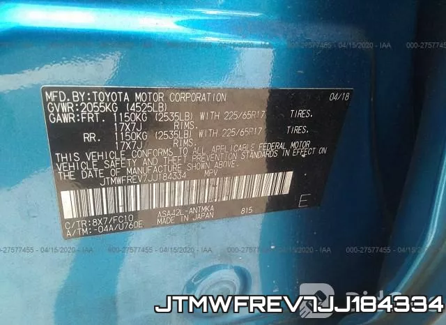 JTMWFREV7JJ184334 фото 10