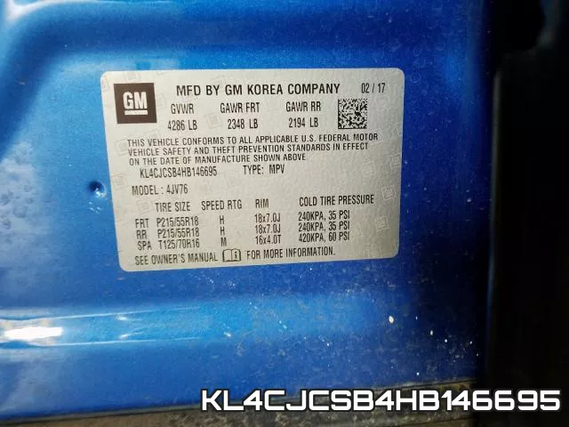 KL4CJCSB4HB146695 фото 2
