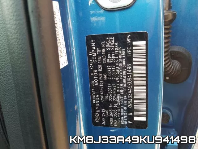 KM8J33A49KU941498 фото 2