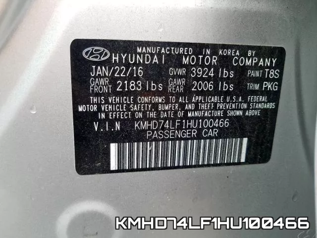 KMHD74LF1HU100466 фото 2