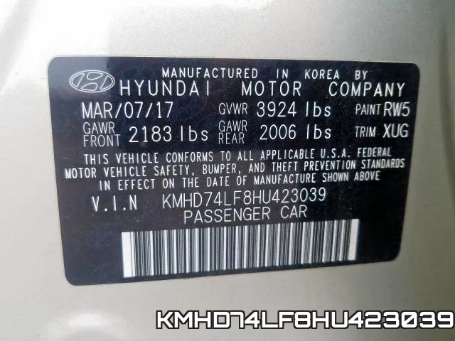 KMHD74LF8HU423039 фото 2