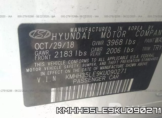 KMHH35LE9KU090271 фото 10