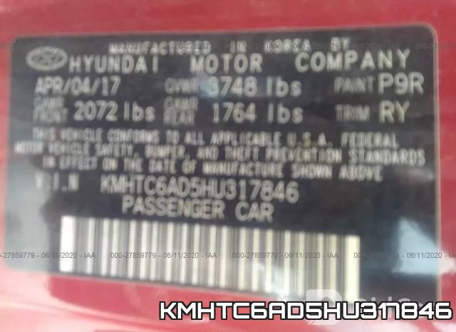 KMHTC6AD5HU317846 фото 10