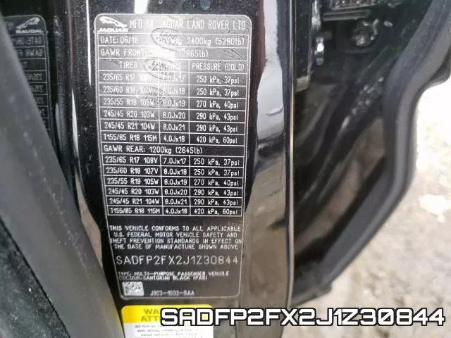SADFP2FX2J1Z30844 фото 2
