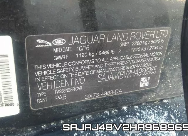 SAJAJ4BV2HA968965 фото 10