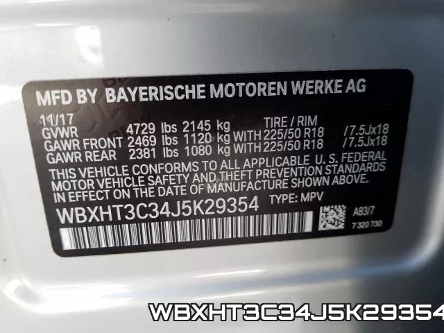 WBXHT3C34J5K29354 фото 2