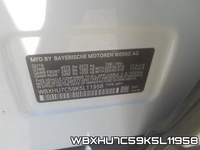 WBXHU7C59K5L11958 фото 2