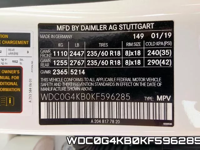 WDC0G4KB0KF596285 фото 2