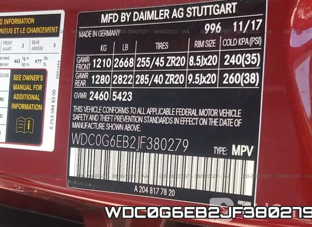 WDC0G6EB2JF380279 фото 10